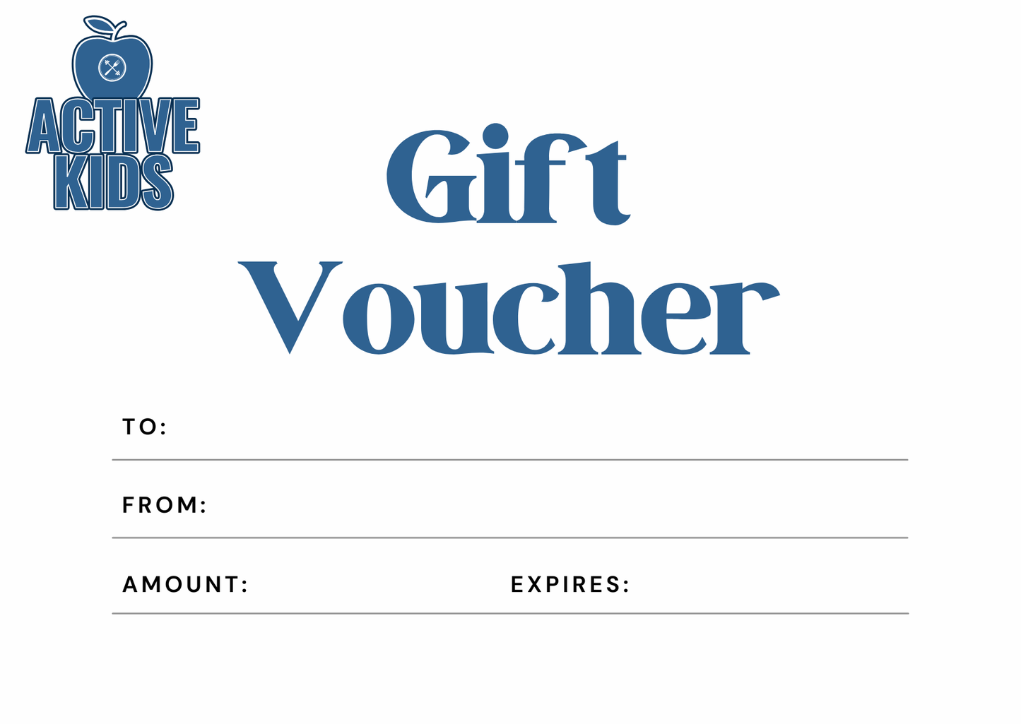 Active kids gift cards
